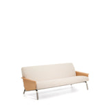 3-Sitzer-Sofa Amsen aus Eichensperrholz mit beiger Chenille und Beinen aus em gebürsteten Edelstahl 205 cm von Kave Home – Bild 6