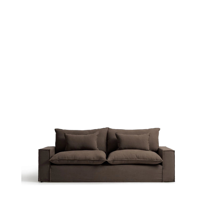 3-Sitzer-Sofa Anarela mit abnehmbarem Bezug aus 100 % Leinen in Taupe, 260 cm, FSC Mix Credit von Kave Home – Bild 1