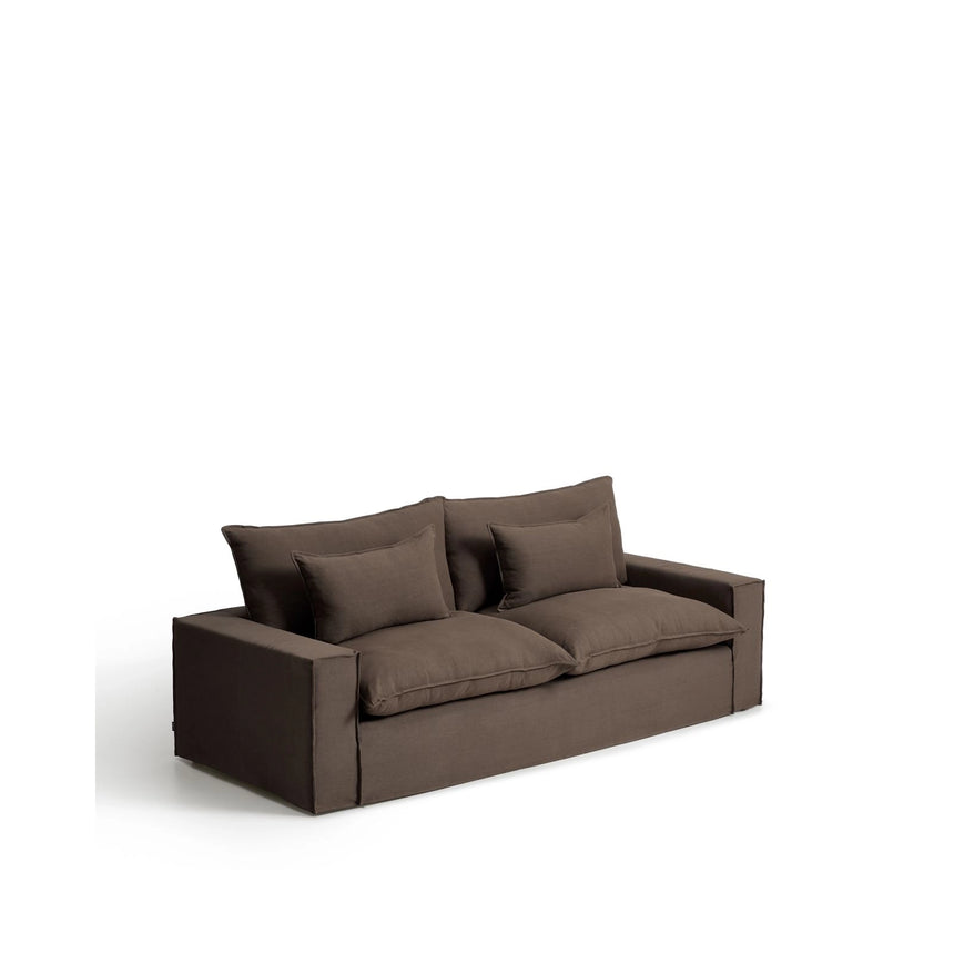 3-Sitzer-Sofa Anarela mit abnehmbarem Bezug aus 100 % Leinen in Taupe, 260 cm, FSC Mix Credit von Kave Home – Bild 7