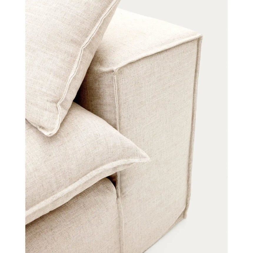 3-Sitzer-Sofa Anarela mit abnehmbarem Bezug aus Leinen und Viskose in Beige, 260 cm, FSC Mix Credit von Kave Home – Bild 11