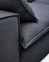 3-Sitzer-Sofa Anarela mit abnehmbarem Bezug aus Leinen und Viskose in Dunkelgrau, 260 cm, FSC Mix Credit von Kave Home – Bild 5