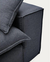 3-Sitzer-Sofa Anarela mit abnehmbarem Bezug aus Leinen und Viskose in Dunkelgrau, 260 cm, FSC Mix Credit von Kave Home – Bild 6