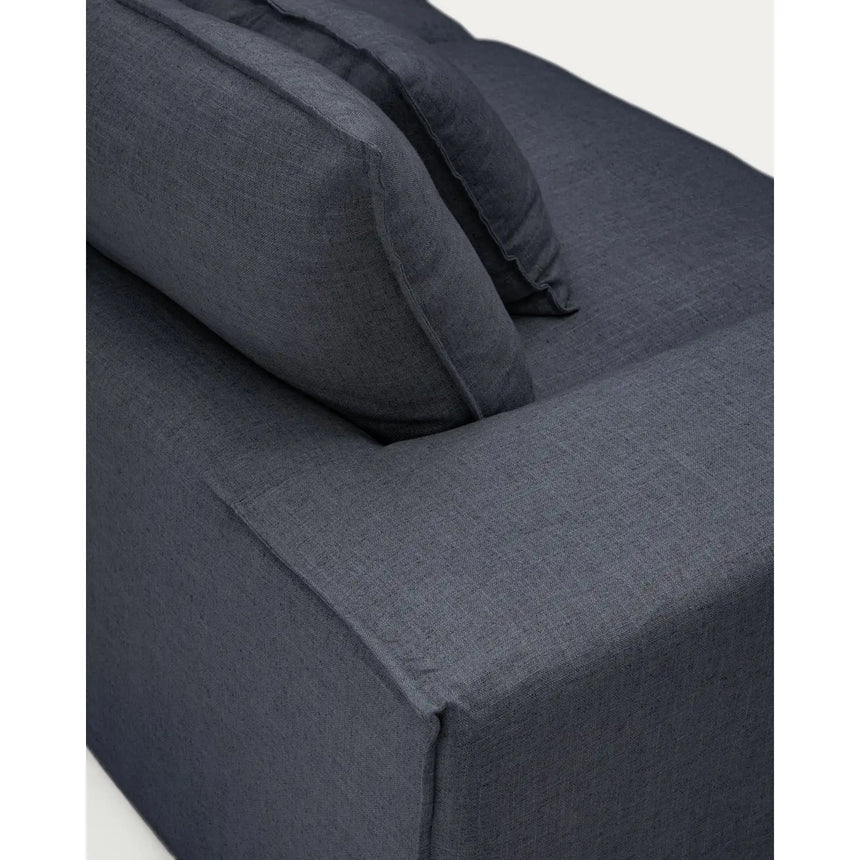 3-Sitzer-Sofa Anarela mit abnehmbarem Bezug aus Leinen und Viskose in Dunkelgrau, 260 cm, FSC Mix Credit von Kave Home – Bild 7