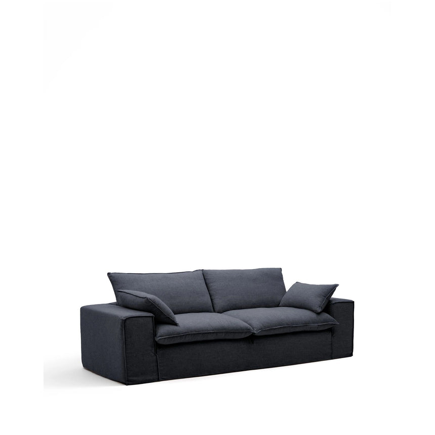 3-Sitzer-Sofa Anarela mit abnehmbarem Bezug aus Leinen und Viskose in Dunkelgrau, 280 cm, FSC Mix Credit von Kave Home – Bild 1