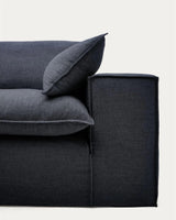 3-Sitzer-Sofa Anarela mit abnehmbarem Bezug aus Leinen und Viskose in Dunkelgrau, 280 cm, FSC Mix Credit von Kave Home – Bild 5