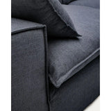 3-Sitzer-Sofa Anarela mit abnehmbarem Bezug aus Leinen und Viskose in Dunkelgrau, 280 cm, FSC Mix Credit von Kave Home – Bild 6