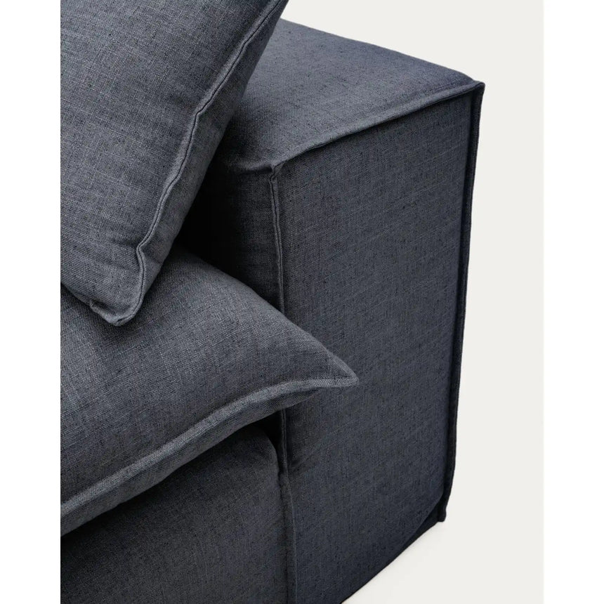 3-Sitzer-Sofa Anarela mit abnehmbarem Bezug aus Leinen und Viskose in Dunkelgrau, 280 cm, FSC Mix Credit von Kave Home – Bild 7