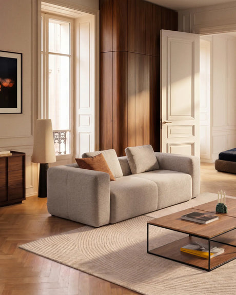 3-Sitzer-Sofa Blok in beiger Chenille, 240 cm, FSC Mix Credit von Kave Home – Bild 2