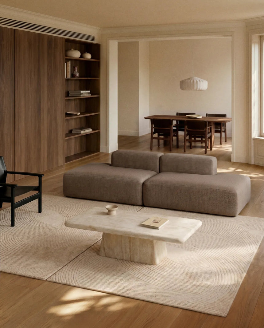 3-Sitzer-Sofa Blok in brauner Chenille, 290 cm, FSC Mix Credit von Kave Home – Bild 4