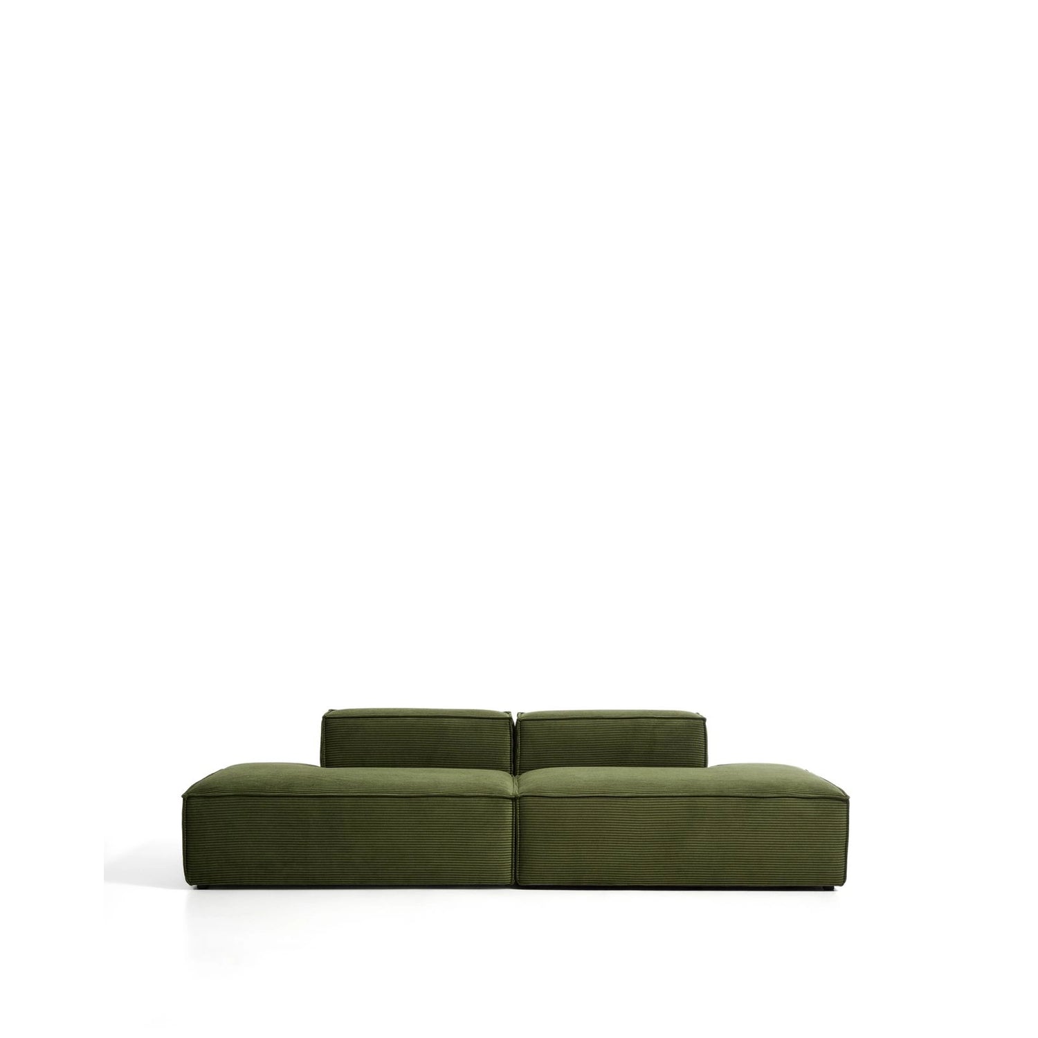 3-Sitzer-Sofa Blok in grobem grünem Cord, 290 cm, FSC Mix Credit von Kave Home – Bild 1