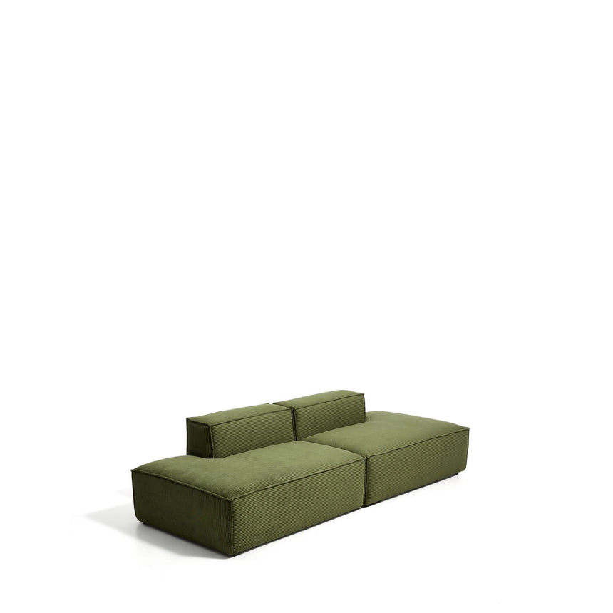 3-Sitzer-Sofa Blok in grobem grünem Cord, 290 cm, FSC Mix Credit von Kave Home – Bild 2