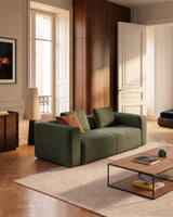 3-Sitzer-Sofa Blok in moosgrüner Chenille, 240 cm, FSC Mix Credit von Kave Home – Bild 2