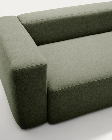 3-Sitzer-Sofa Blok in moosgrüner Chenille, 240 cm, FSC Mix Credit von Kave Home – Bild 5