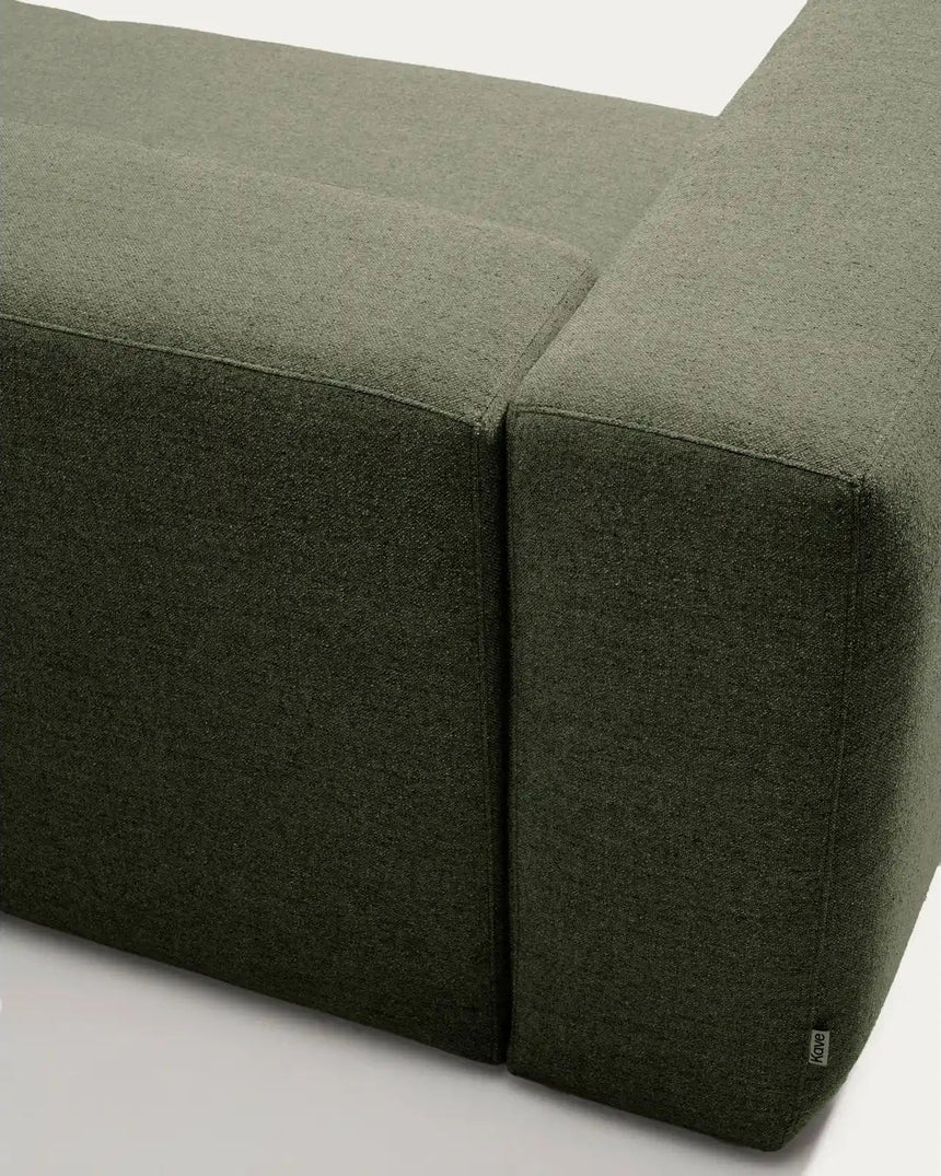3-Sitzer-Sofa Blok in moosgrüner Chenille, 240 cm, FSC Mix Credit von Kave Home – Bild 7