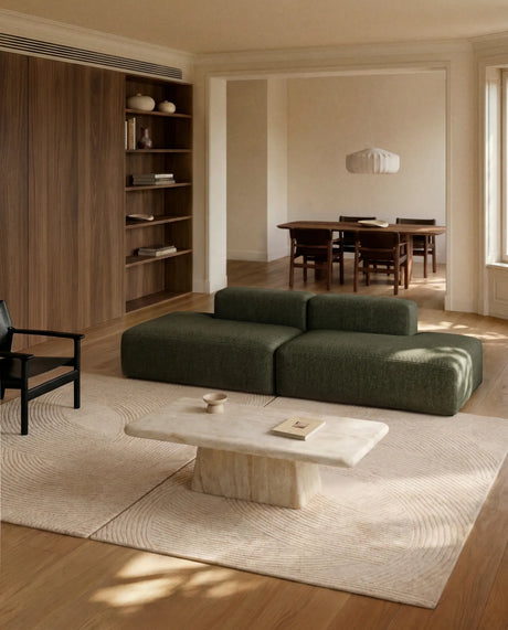 3-Sitzer-Sofa Blok in moosgrüner Chenille, 290 cm, FSC Mix Credit von Kave Home – Bild 2