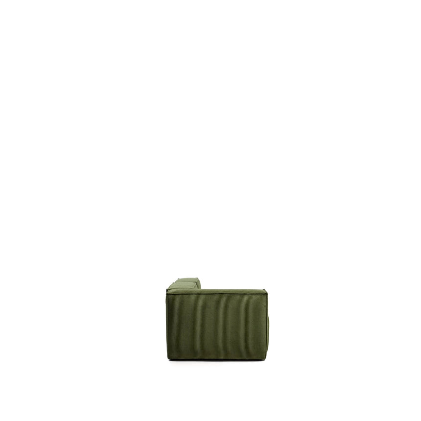 3-Sitzer-Sofa Blok mit Armlehne links und Pouf-Randmodul in Cord oder Chenille, 270 cm, FSC Mix Credit von Kave Home – Bild 4