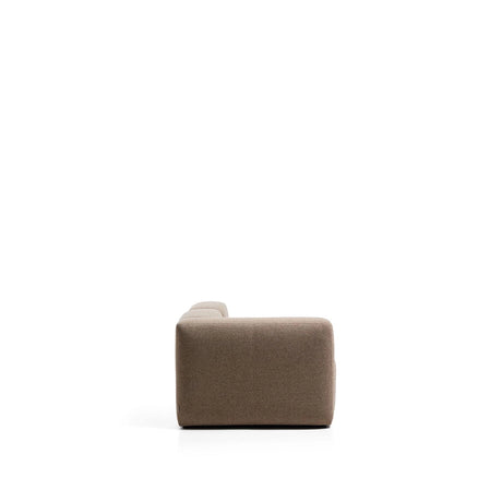 3-Sitzer-Sofa Blok mit Armlehne links und Pouf-Randmodul in brauner Chenille, 270 cm, FSC Mix Credit von Kave Home – Bild 3