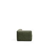 3-Sitzer-Sofa Blok mit Armlehne links und Pouf-Randmodul in moosgrüner Chenille, 270 cm, FSC Mix Credit von Kave Home – Bild 3