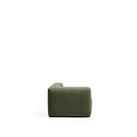 3-Sitzer-Sofa Blok mit Armlehne links und Pouf-Randmodul in moosgrüner Chenille, 270 cm, FSC Mix Credit von Kave Home – Bild 3