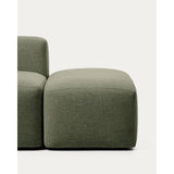 3-Sitzer-Sofa Blok mit Armlehne links und Pouf-Randmodul in moosgrüner Chenille, 270 cm, FSC Mix Credit von Kave Home – Bild 4