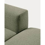 3-Sitzer-Sofa Blok mit Armlehne links und Pouf-Randmodul in moosgrüner Chenille, 270 cm, FSC Mix Credit von Kave Home – Bild 5