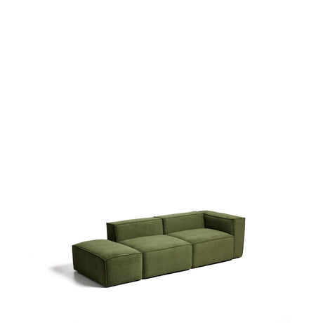 3-Sitzer-Sofa Blok mit Armlehne rechts und Pouf-Randmodul in Cord oder Chenille, 270 cm, FSC Mix Credit von Kave Home – Bild 2