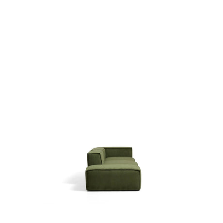3-Sitzer-Sofa Blok mit Armlehne rechts und Pouf-Randmodul in Cord oder Chenille, 270 cm, FSC Mix Credit von Kave Home – Bild 3