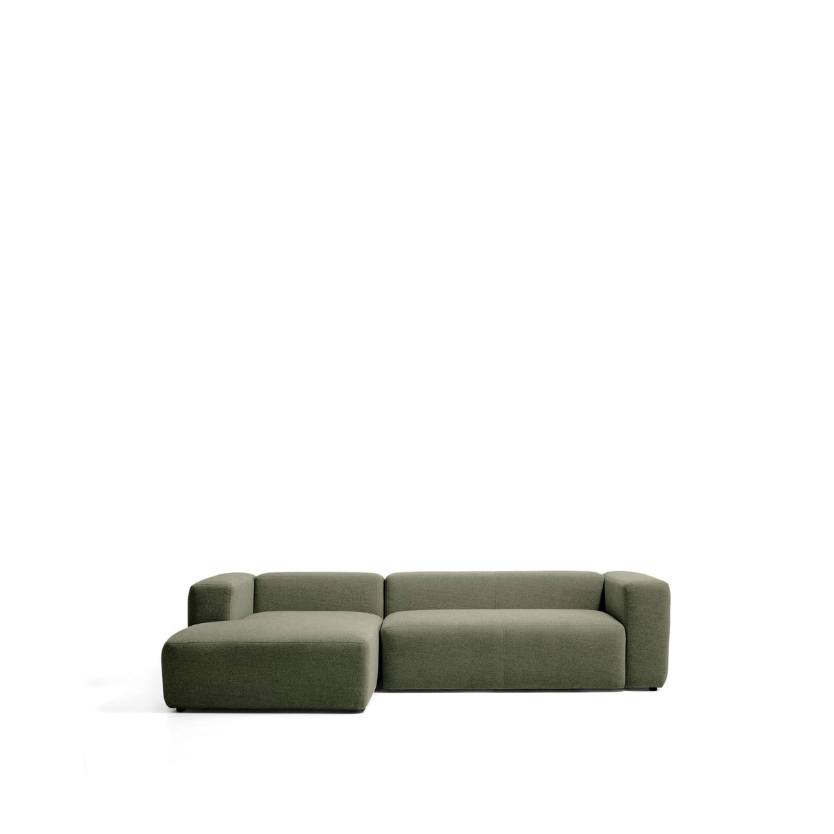 3-Sitzer-Sofa Blok mit Chaiselongue links in moosgrüner Chenille, 300 cm, FSC Mix Credit von Kave Home – Bild 1
