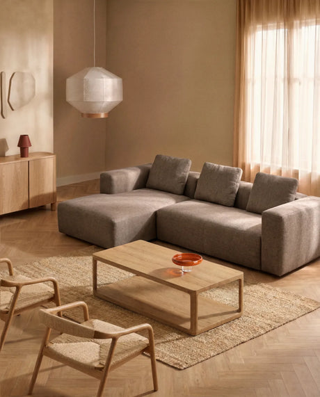 3-Sitzer-Sofa Blok mit Chaiselongue rechts in Chenille, 300 cm, FSC Mix Credit von Kave Home – Bild 2