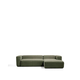 3-Sitzer-Sofa Blok mit Chaiselongue rechts in moosgrüner Chenille, 300 cm, FSC Mix Credit von Kave Home – Bild 1