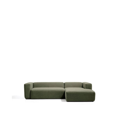 3-Sitzer-Sofa Blok mit Chaiselongue rechts in moosgrüner Chenille, 300 cm, FSC Mix Credit von Kave Home – Bild 1