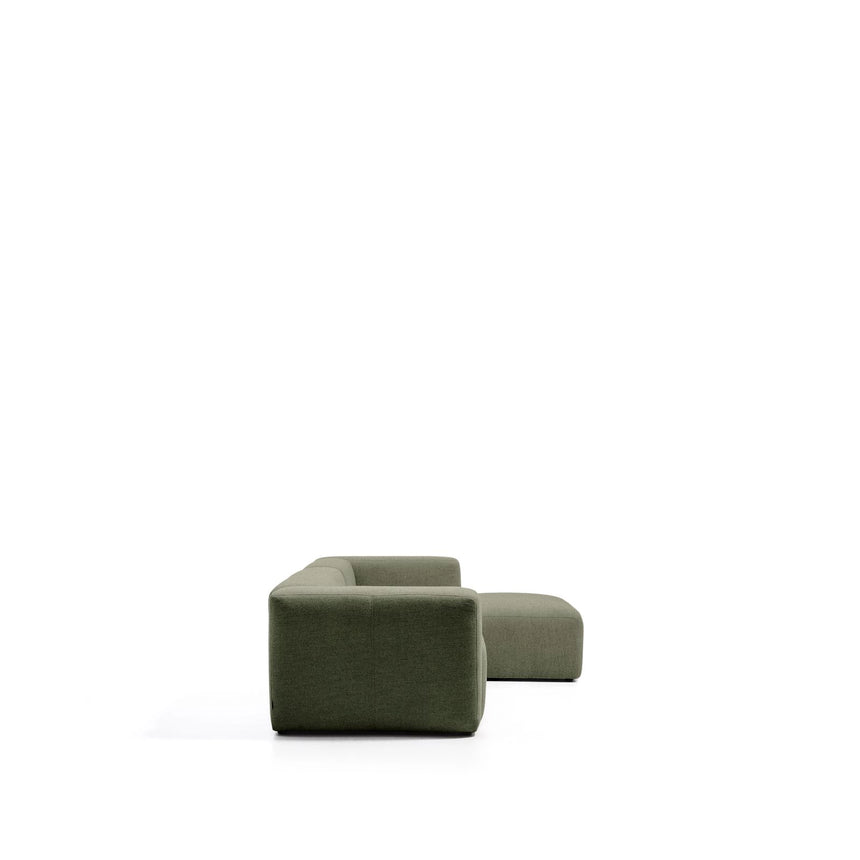 3-Sitzer-Sofa Blok mit Chaiselongue rechts in moosgrüner Chenille, 300 cm, FSC Mix Credit von Kave Home – Bild 5