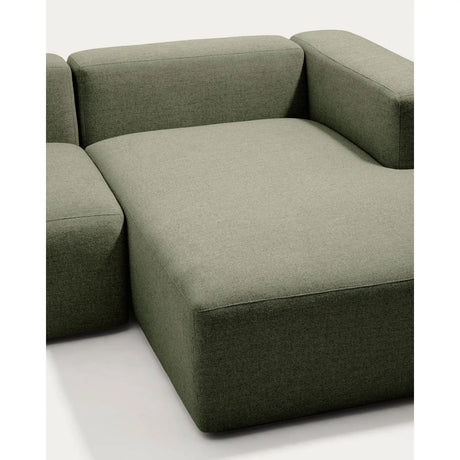 3-Sitzer-Sofa Blok mit Chaiselongue rechts in moosgrüner Chenille, 300 cm, FSC Mix Credit von Kave Home – Bild 6