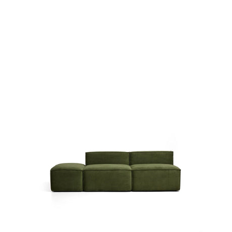3-Sitzer-Sofa Blok mit Pouf-Randmodul in Cord oder Chenille, 240 cm, FSC Mix Credit von Kave Home – Bild 1