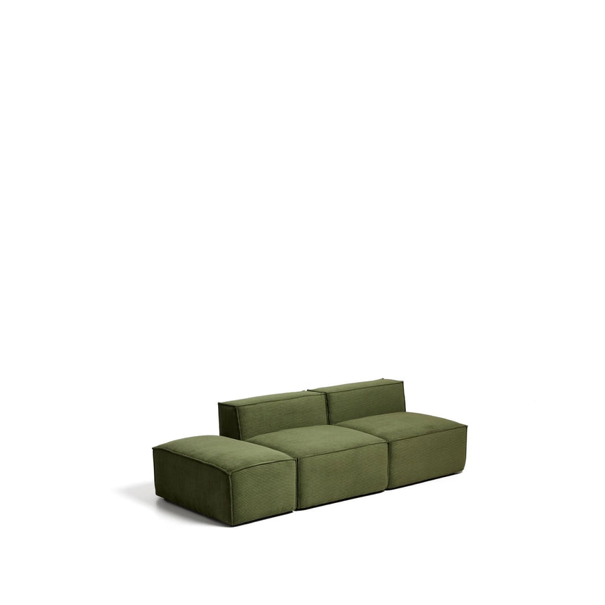3-Sitzer-Sofa Blok mit Pouf-Randmodul in Cord oder Chenille, 240 cm, FSC Mix Credit von Kave Home – Bild 4