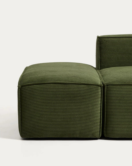 3-Sitzer-Sofa Blok mit Pouf-Randmodul in Cord oder Chenille, 240 cm, FSC Mix Credit von Kave Home – Bild 6