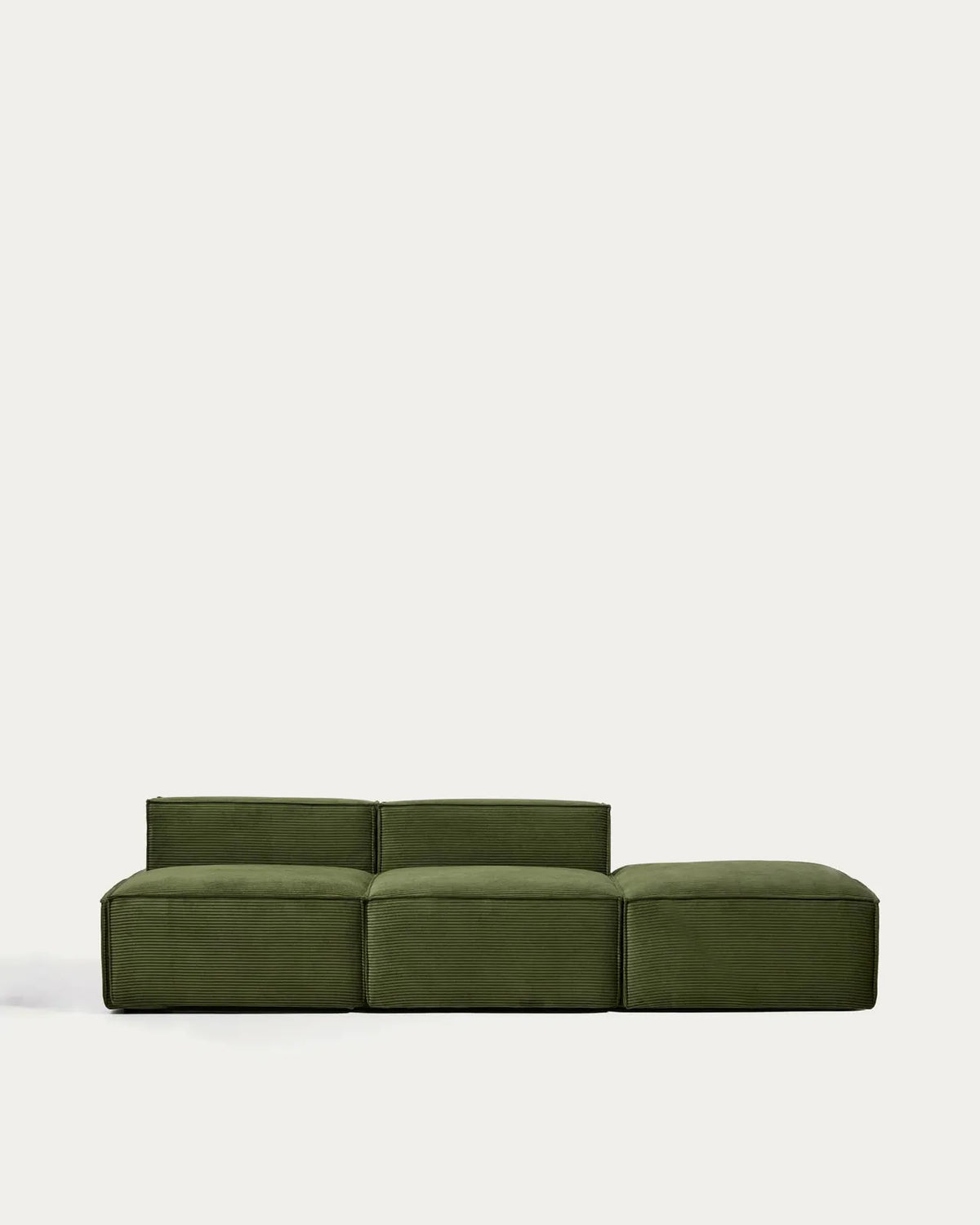 3-Sitzer-Sofa Blok mit Pouf-Randmodul in Cord oder Chenille, 270 cm, FSC Mix Credit von Kave Home – Bild 2