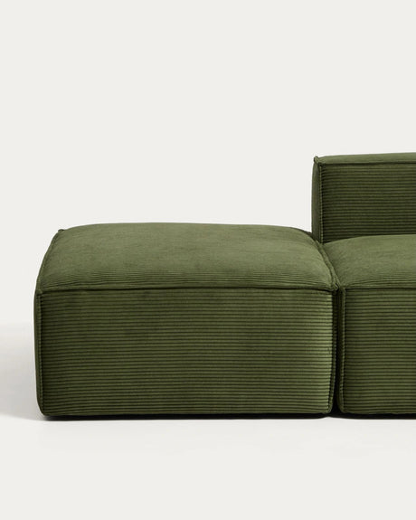 3-Sitzer-Sofa Blok mit Pouf-Randmodul in Cord oder Chenille, 270 cm, FSC Mix Credit von Kave Home – Bild 5