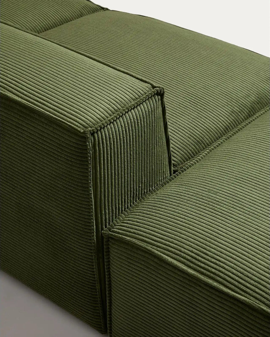 3-Sitzer-Sofa Blok mit Pouf-Randmodul in Cord oder Chenille, 270 cm, FSC Mix Credit von Kave Home – Bild 6