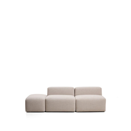 3-Sitzer-Sofa Blok mit Pouf-Randmodul in beiger Chenille, 240 cm, FSC Mix Credit von Kave Home – Bild 1