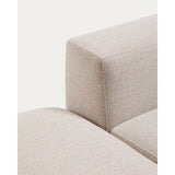 3-Sitzer-Sofa Blok mit Pouf-Randmodul in beiger Chenille, 240 cm, FSC Mix Credit von Kave Home – Bild 7