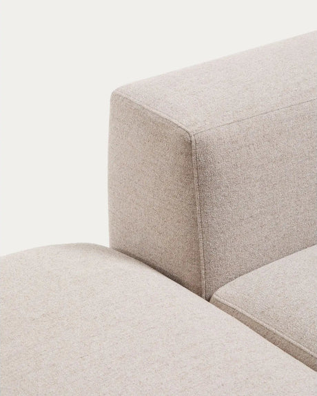 3-Sitzer-Sofa Blok mit Pouf-Randmodul in beiger Chenille, 240 cm, FSC Mix Credit von Kave Home – Bild 7