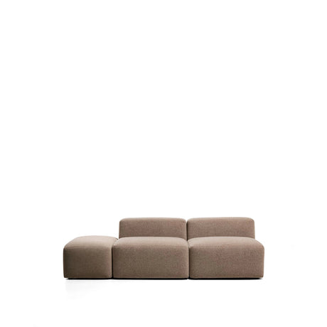 3-Sitzer-Sofa Blok mit Pouf-Randmodul in brauner Chenille, 240 cm, FSC Mix Credit von Kave Home – Bild 1