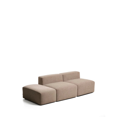 3-Sitzer-Sofa Blok mit Pouf-Randmodul in brauner Chenille, 240 cm, FSC Mix Credit von Kave Home – Bild 4