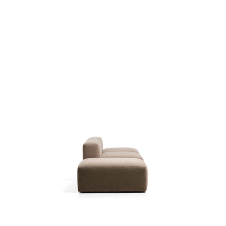 3-Sitzer-Sofa Blok mit Pouf-Randmodul in brauner Chenille, 270 cm, FSC Mix Credit von Kave Home – Bild 5