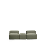 3-Sitzer-Sofa Blok mit Pouf-Randmodul in moosgrüner Chenille, 240 cm, FSC Mix Credit von Kave Home – Bild 5