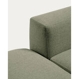 3-Sitzer-Sofa Blok mit Pouf-Randmodul in moosgrüner Chenille, 240 cm, FSC Mix Credit von Kave Home – Bild 7