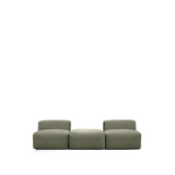 3-Sitzer-Sofa Blok mit Pouf-Randmodul in moosgrüner Chenille, 270 cm, FSC Mix Credit von Kave Home – Bild 5