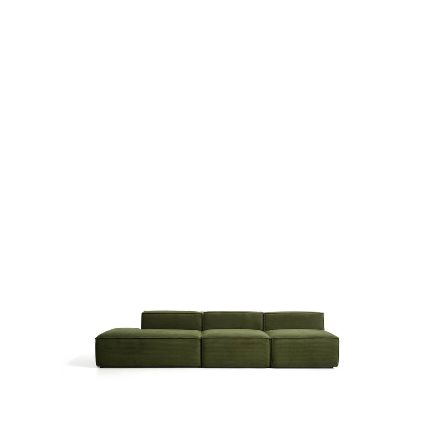 3-Sitzer-Sofa Blok mit Randmodul links in Cord oder Chenille, 325 cm, FSC Mix Credit von Kave Home – Bild 1