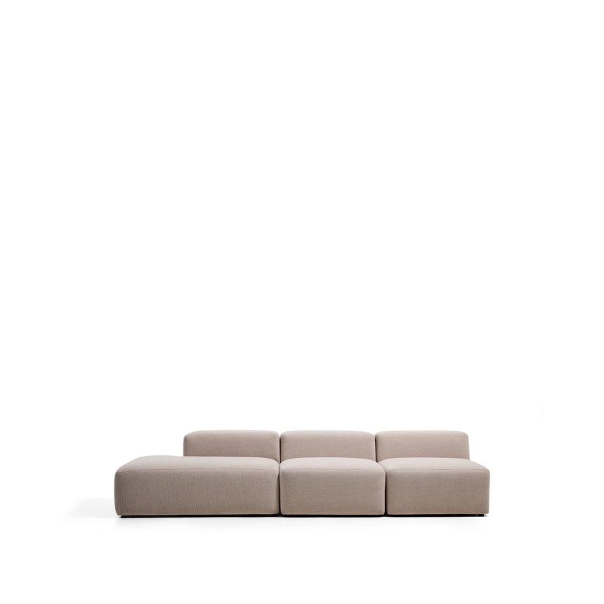 3-Sitzer-Sofa Blok mit Randmodul links in beiger Chenille, 325 cm, FSC Mix Credit von Kave Home – Bild 1